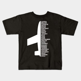 Plane and Phonetic Alphabet Kids T-Shirt